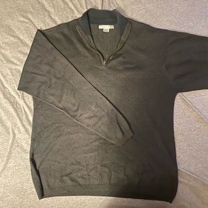 Grey Quarter-zip Sweater